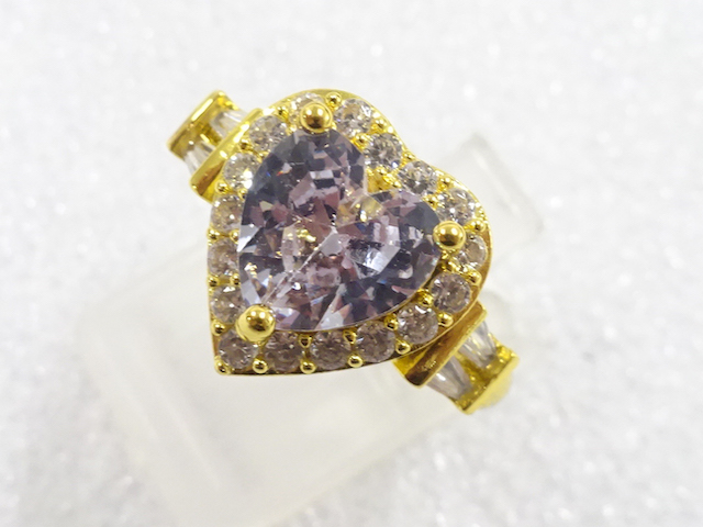 JAPANESE KIMONO / ANTIQUE CRYSTAL RING (SIZE 13)